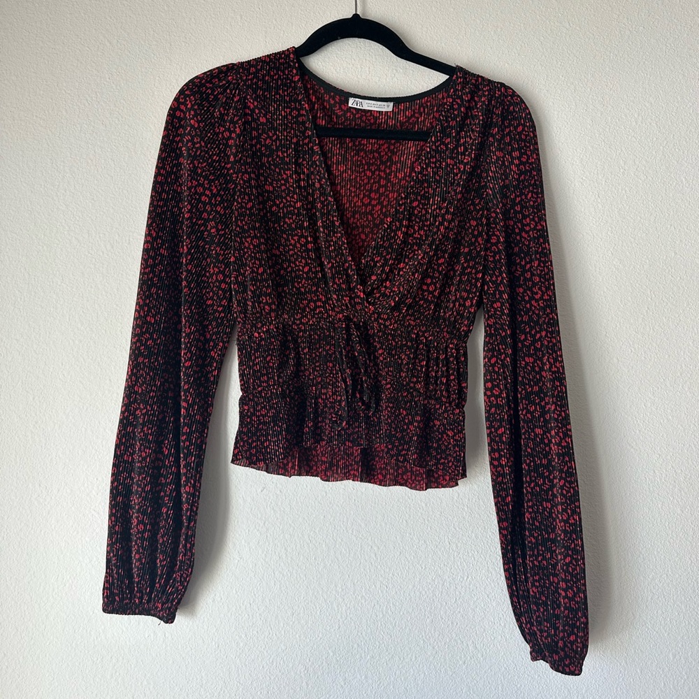 Zara Animal Print Blouse